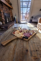 pizza on brown wooden table