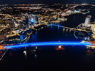 Jacksonville city lights during night time
