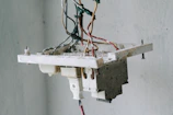 white and black electric wires