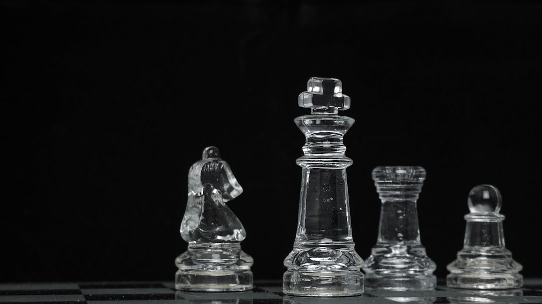 Clear chess pieces