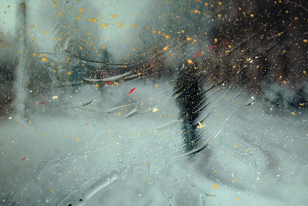 water droplets on glass window