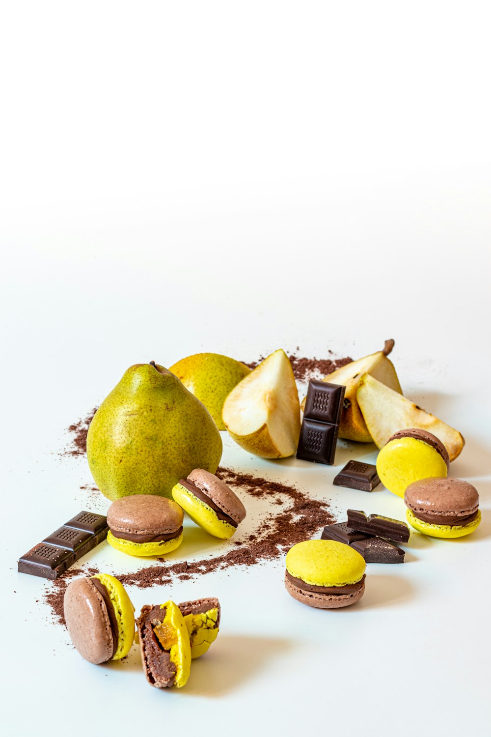 sliced lemon on white surface