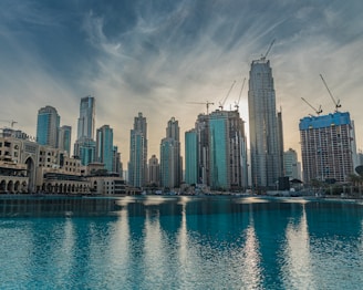 city skyline across body of water during daytime