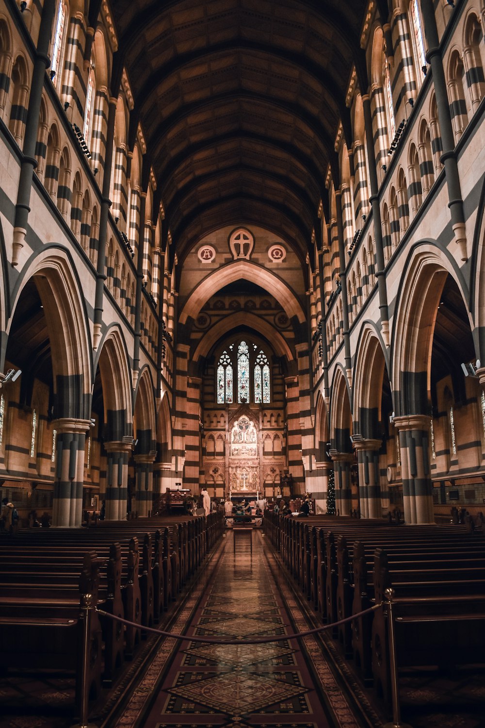 brown wooden chairs inside building