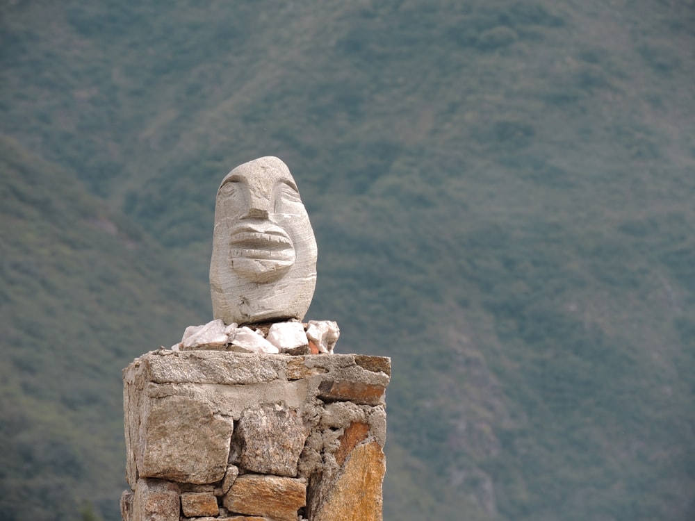 braune Betonstatue tagsüber