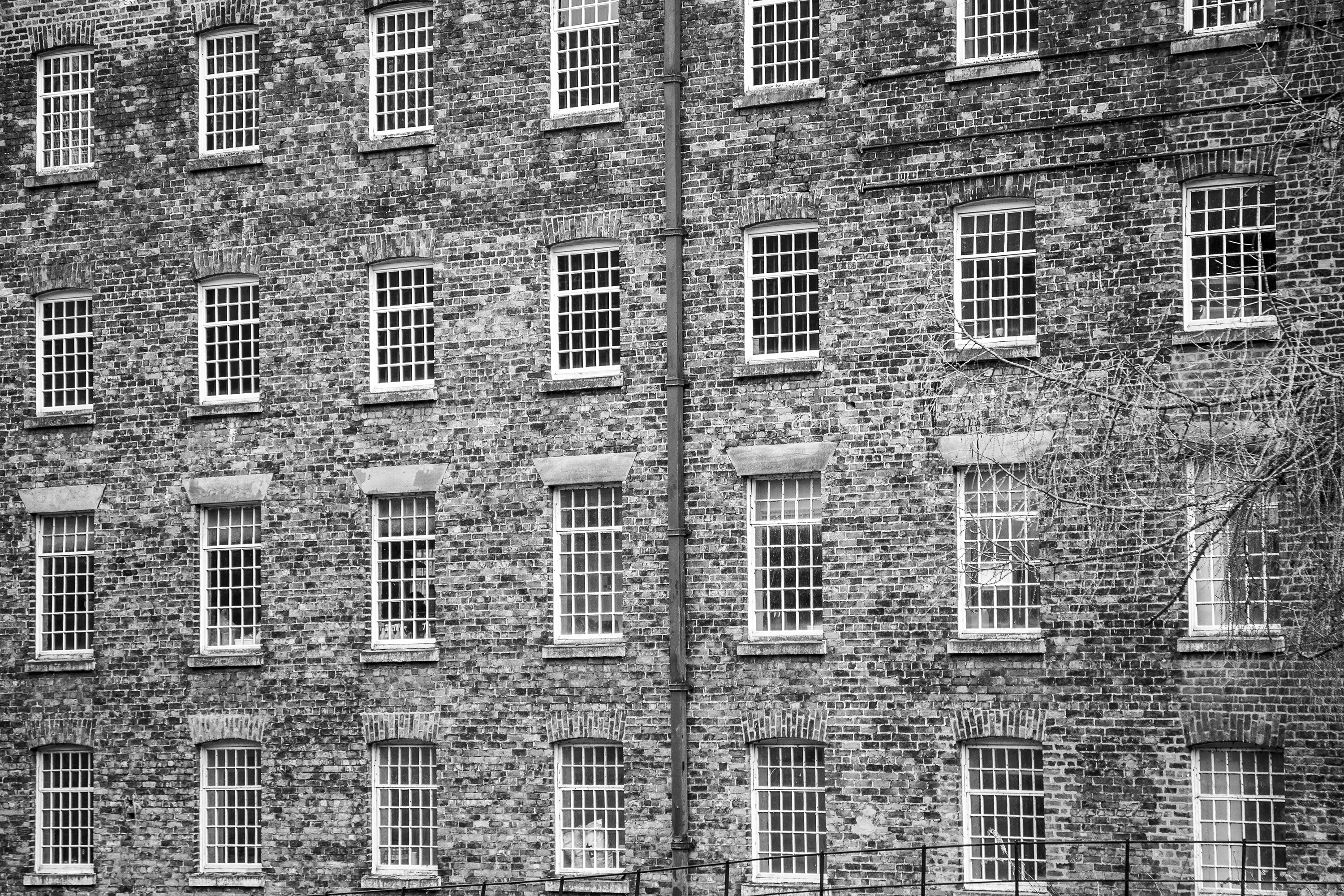 gray scale photo of concrete building