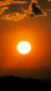 sun setting over the horizon