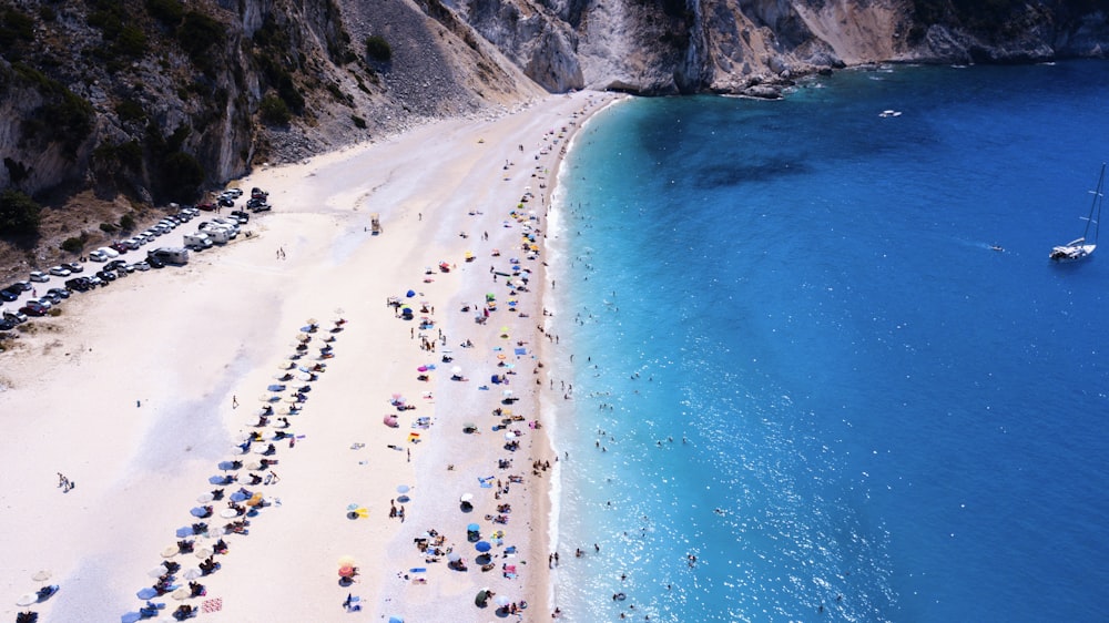 aerial view of beach during daytime