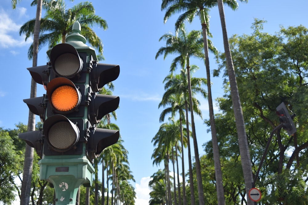 traffic light with red light