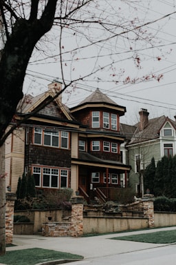 brown and white concrete house