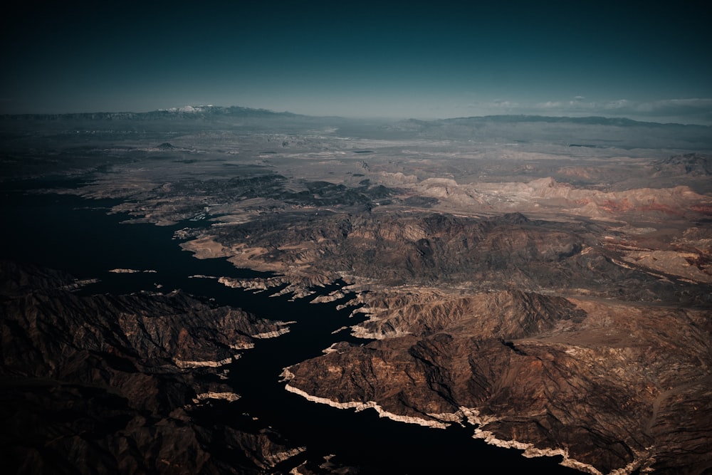 aerial view of brown mountains during daytime