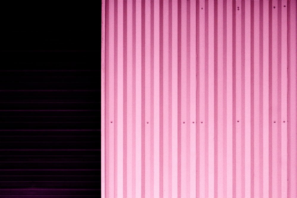 pink and white striped wall
