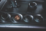 black and silver gas stove