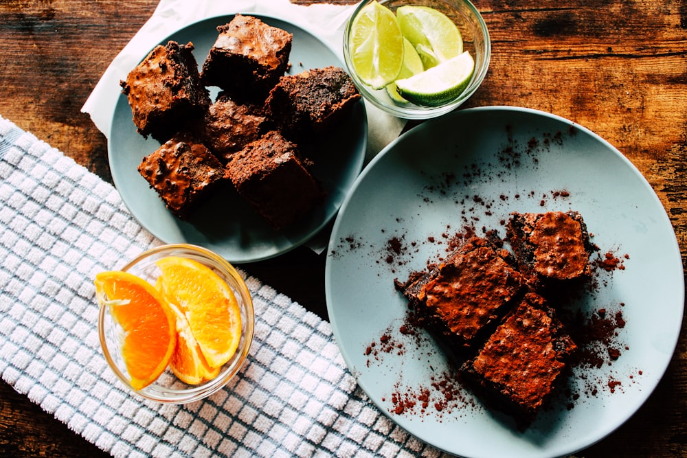 brown food on white ceramic plate