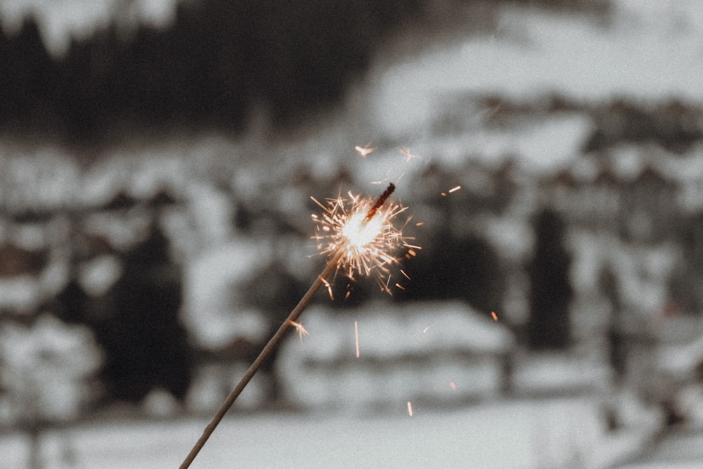 white and brown fireworks in the sky