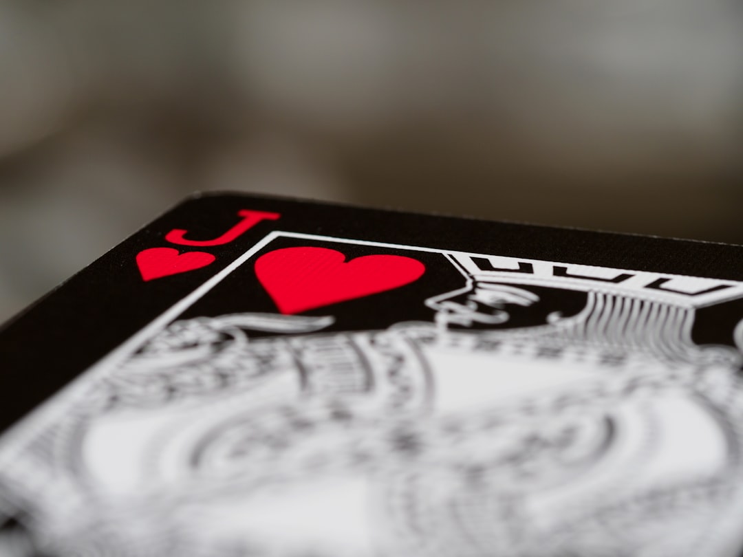 black and red playing card