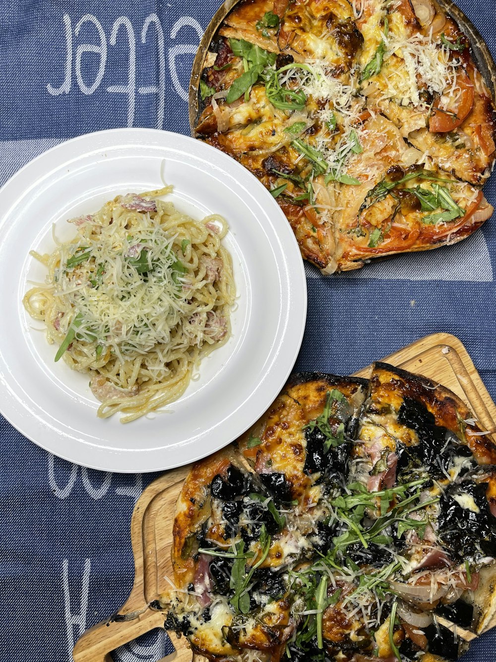 pasta dish on white ceramic plate