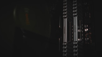 Sleek gaming RAM sticks with colorful RGB lighting