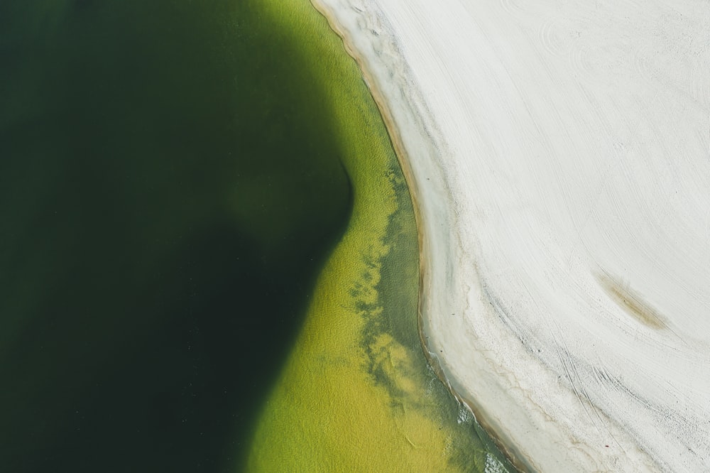 aerial view of green lake