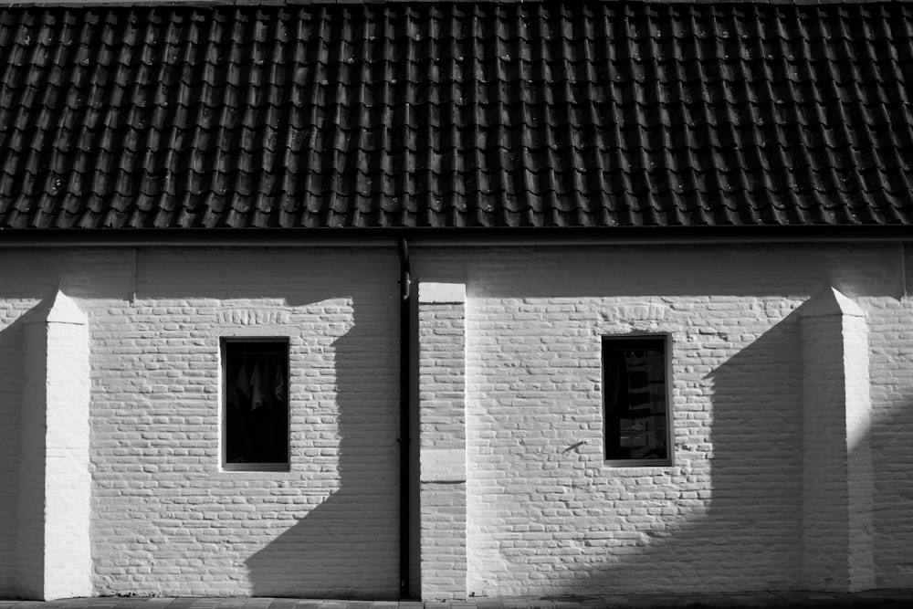 white and black concrete house