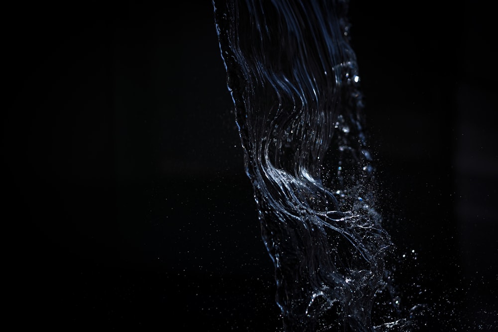 water splash on black background