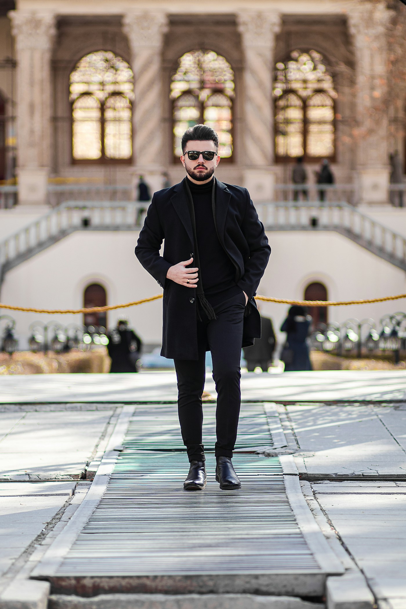 Onyx Wool Overcoat