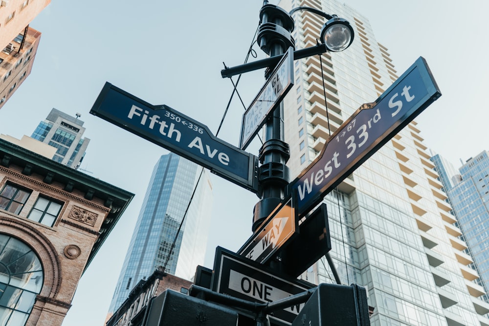 black and white street sign