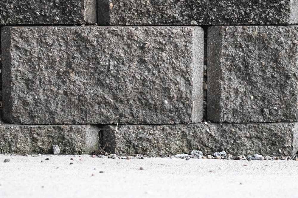 gray and black concrete blocks