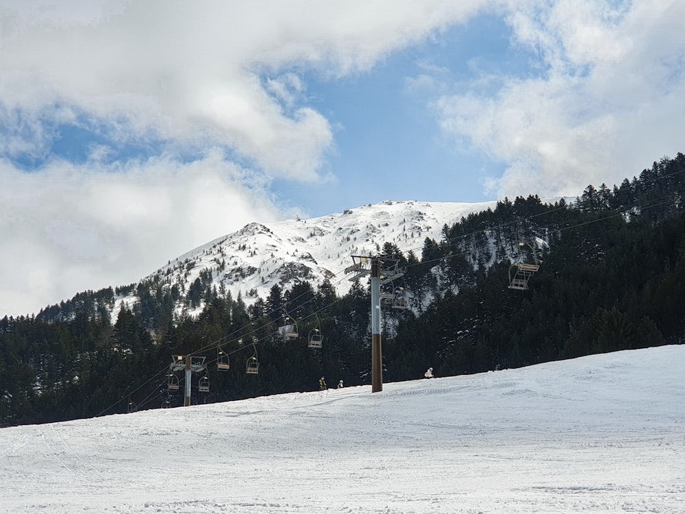 snow covered mountain under cloudy sky during daytime