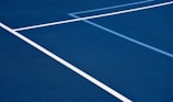 blue and white track field