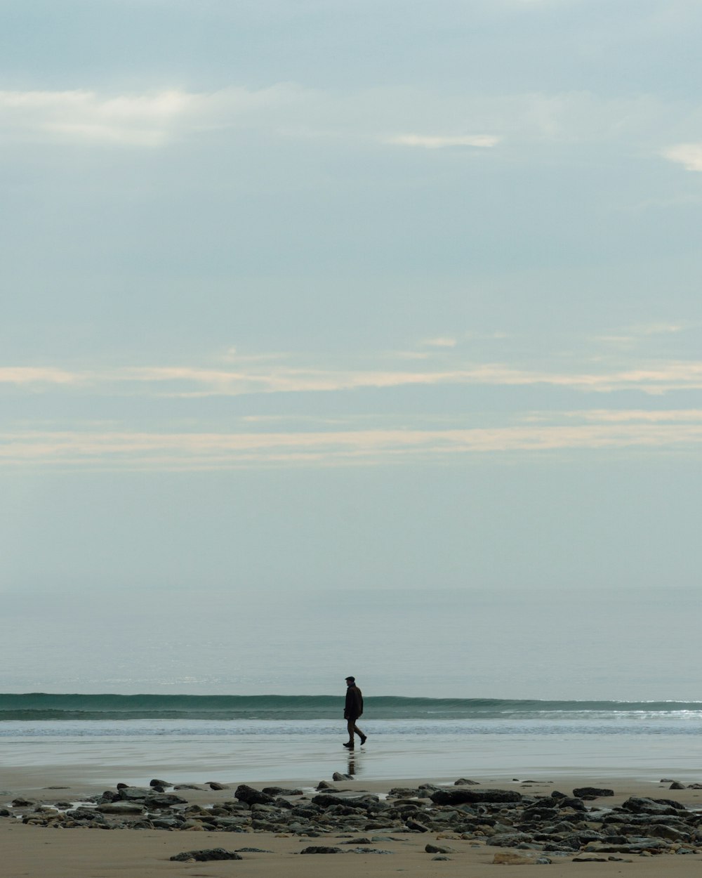 person walking on beach during daytime