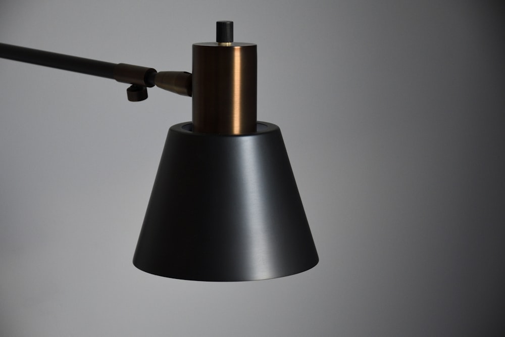 black and silver pendant lamp