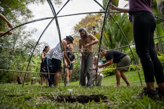 What Are Temazcal Ceremonies in Mexico people building structure