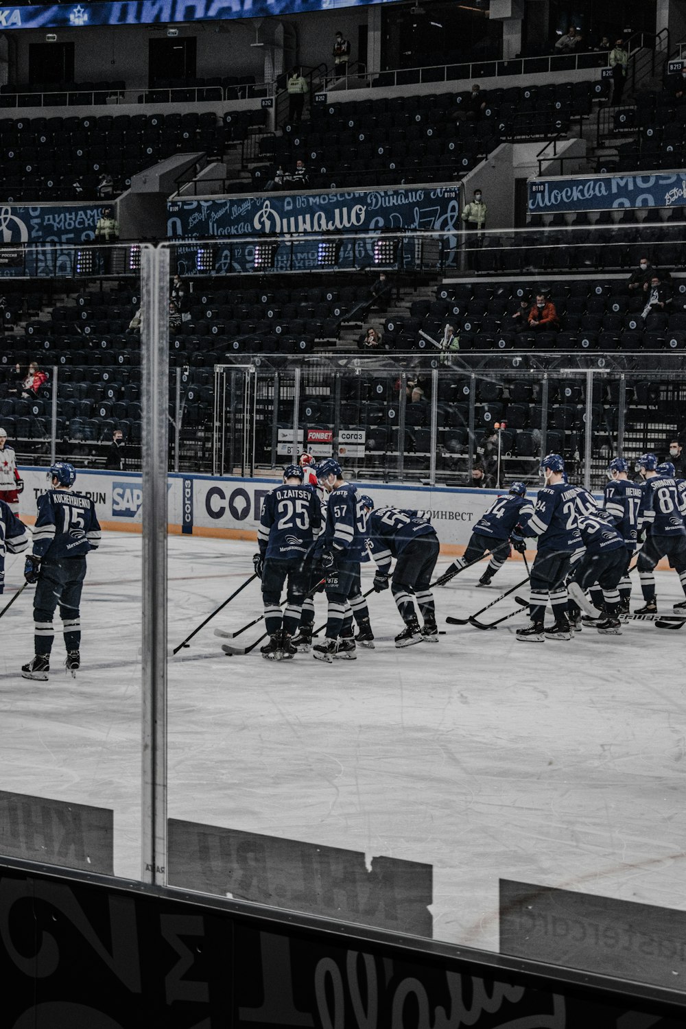 Eishockeyspieler auf dem Eishockeyfeld