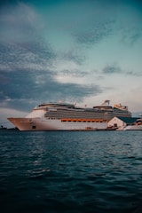 white cruise ship on sea under white clouds and blue sky during daytime
