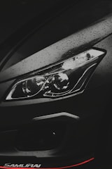 black and silver car door handle