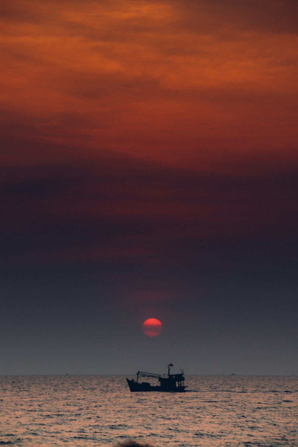 red and blue sky during sunset