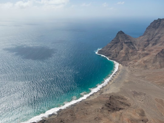 aerial view of blue sea during daytime in São Vicente Cape Verde