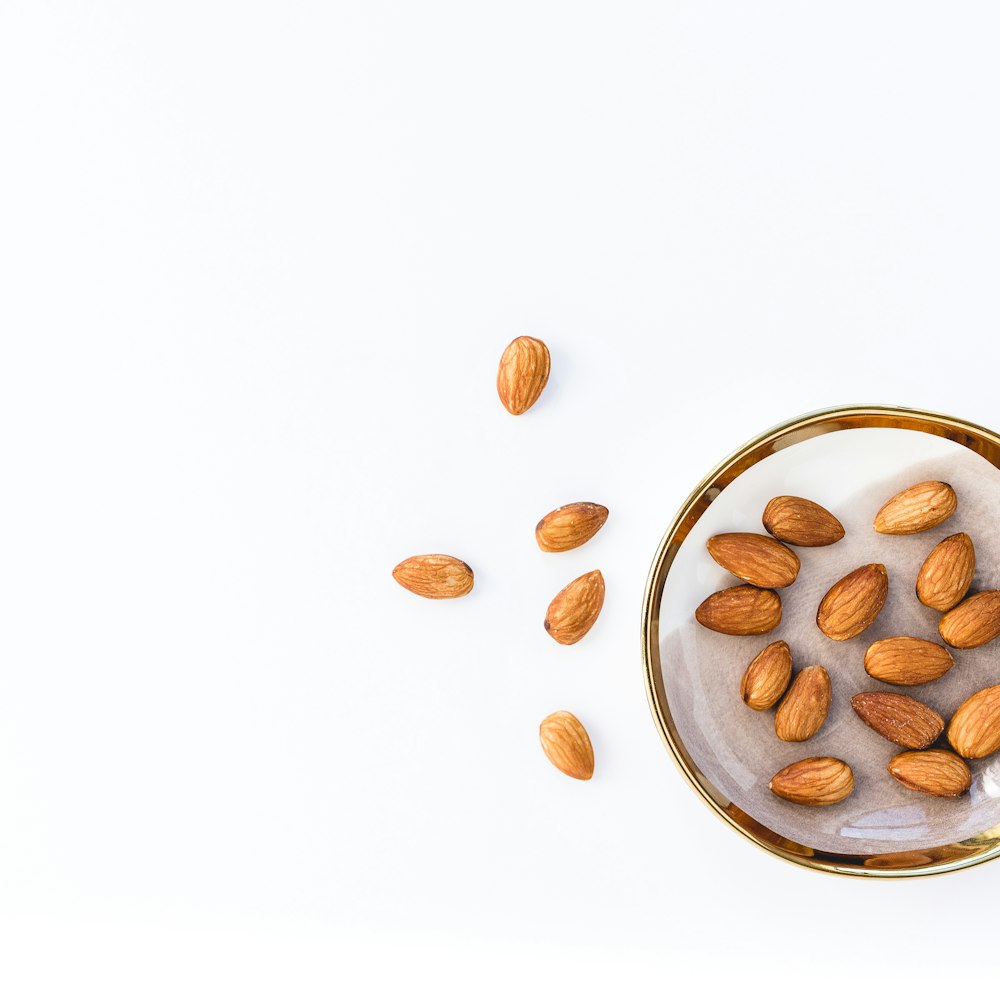 brown round food on white ceramic plate