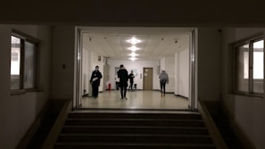 A dimly lit hallway in the psychiatric hospital where incidents occurred.