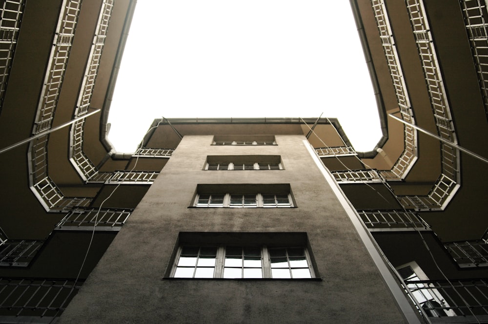 low angle photography of building