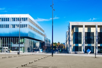 white and blue concrete building during daytime