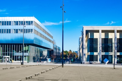 white and blue concrete building during daytime