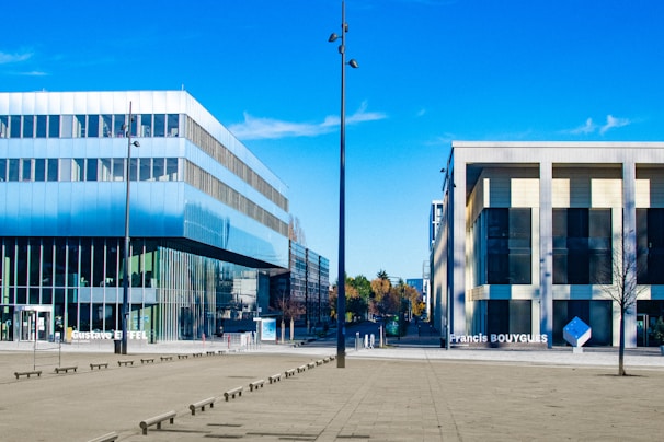 white and blue concrete building during daytime