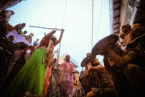 Colorful scene from a cultural festival in a local community