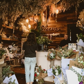 customer buying flowers in florist store in melbourne