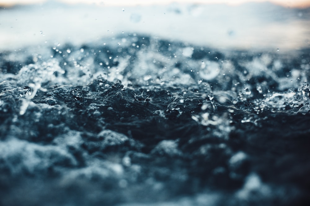 water splash on black surface