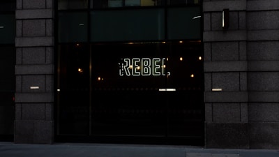 a building with a sign that says regibe on it