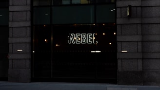 a building with a sign that says regibe on it