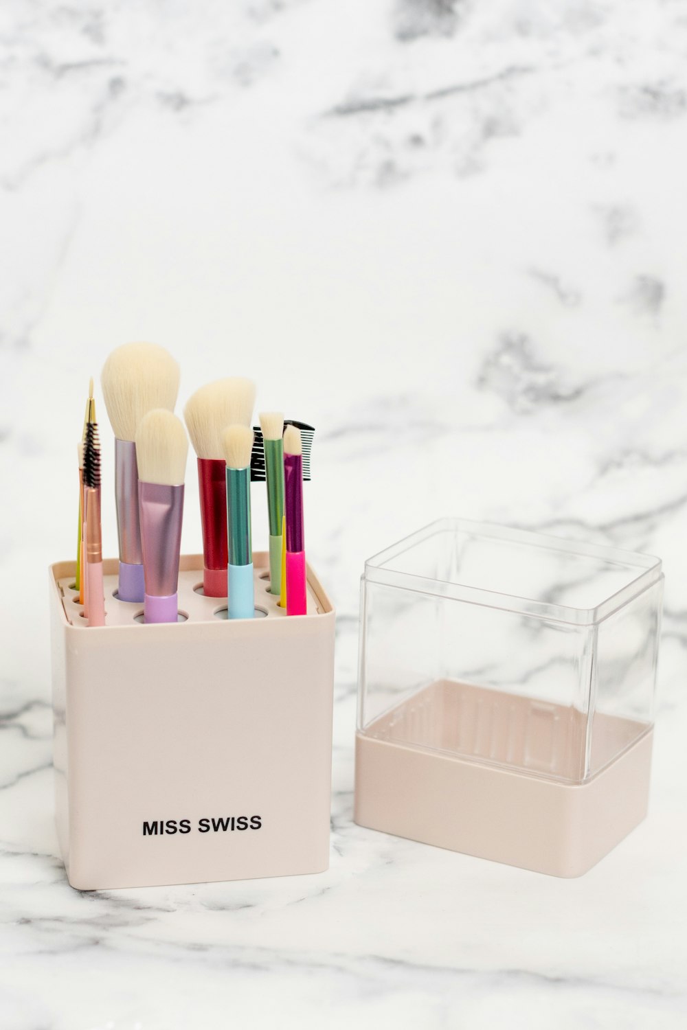 white make up brush in box